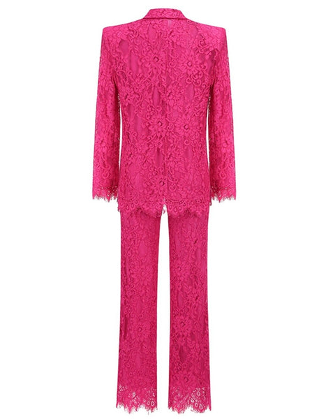 Women Sexy Fashion Lace Three Piece Pant Set
