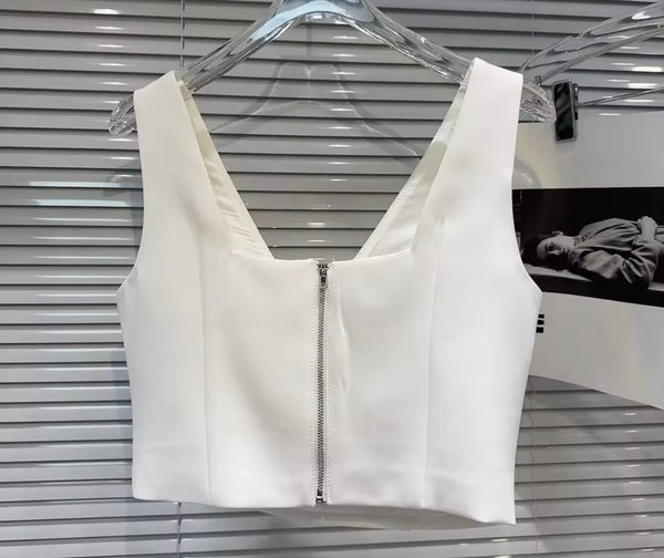Women Sexy Sleeveless Bling Bow Two Piece Short Set