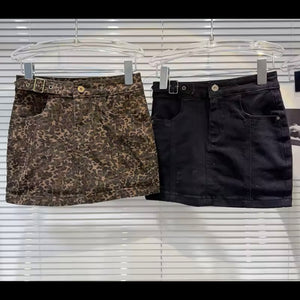 Women Sexy Fashion Color Denim Skirt