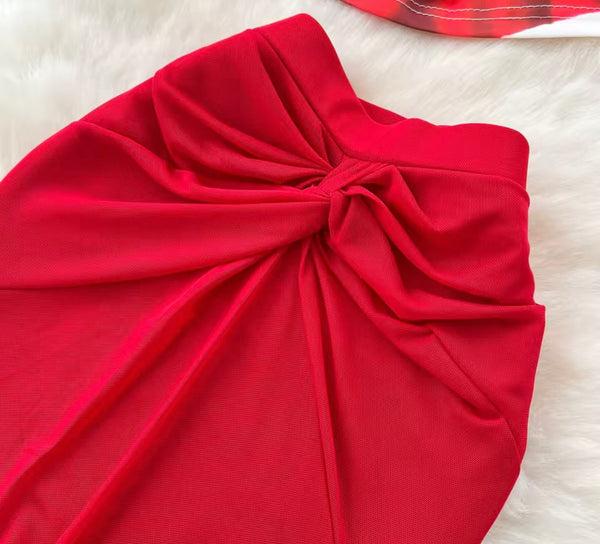 Women Sexy Floral Halter Open Back Sleeveless Two Piece Maxi Skirt Set