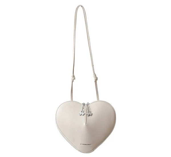 Women Fashion Faux Leather Heart Handbag Purse