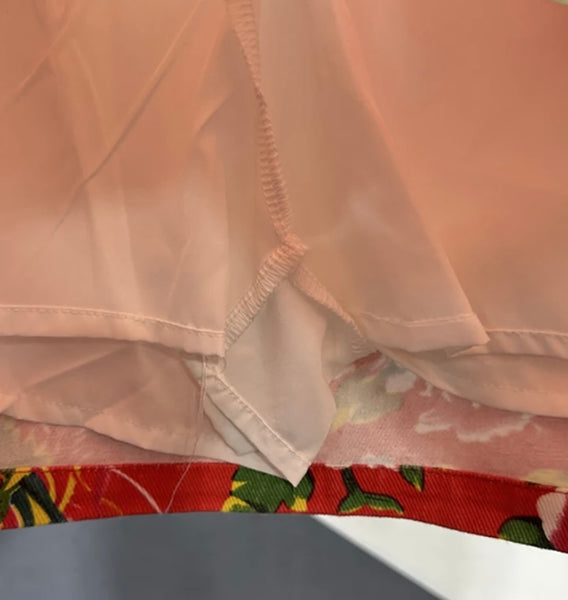 Women Sexy Fashion Green/Orange Floral Denim Short Skirt
