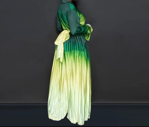 Women Fashion Full Sleeve Gradient Two Piece Pant Set