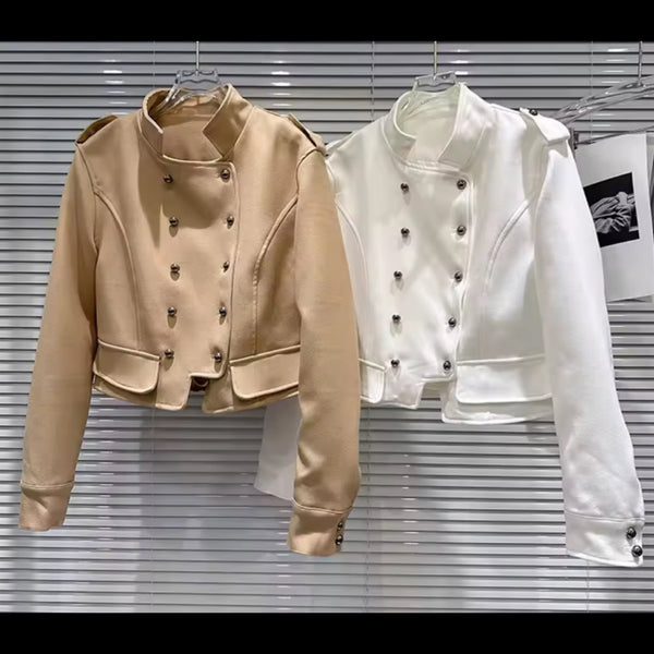 Women Fashion Double Breasted Vintage Jacket