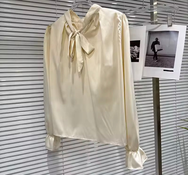 Women Sexy Satin Rhinestone Full Sleeve Two Piece Skirt Set