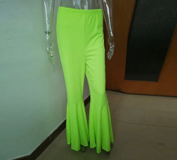 Women Color Fashion Wide Leg Pants