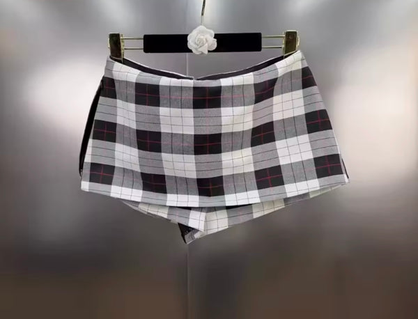 Women Sexy Fashion Plaid Wrap Skirt