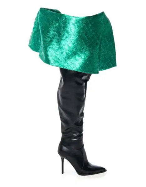 Women Fashion Faux Leather Thigh High Boots