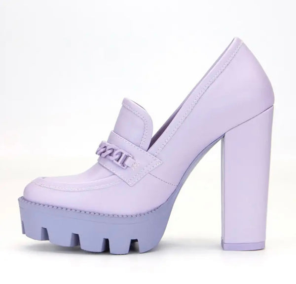 Women Fashion Platform Chain High Heel Shoes