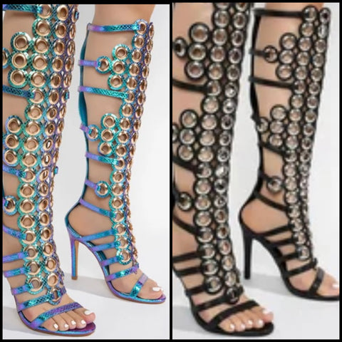 Women Open Toe Metal Gladiator Fashion Sandals