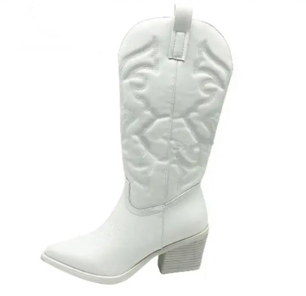 Women Fashion Color Western Boots