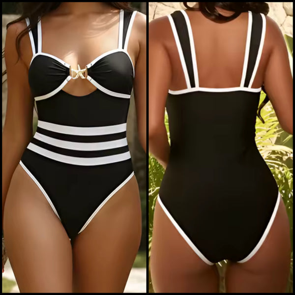 Women Sexy B&W Starfish Swimsuit