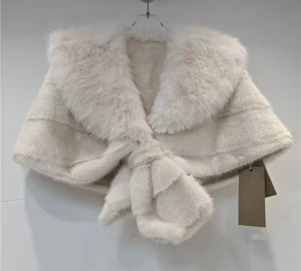 Women Fashion Faux Fur Warm Shawl
