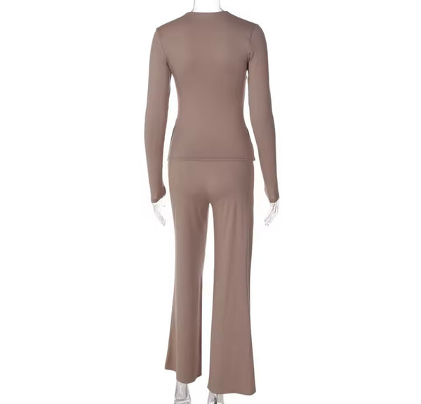 Women Slant Full Sleeve Fashion Two Piece Pant Set