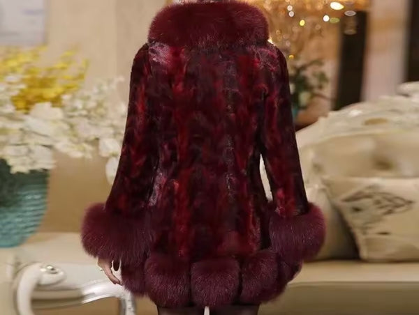 Women Color Fashion Warm Faux Fur Jacket