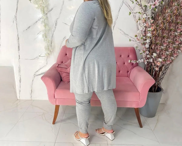 Women Solid Color Fashion Three Piece Pant Set