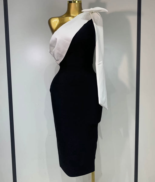 Women Sexy Off The Shoulder Bow Bandage Dress