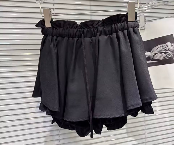 Women Button Strapless Fashion Two Piece Short Set