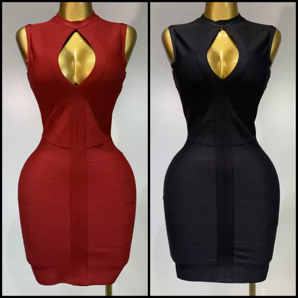 Women Sexy Sleeveless Cut Out Bandage Dress