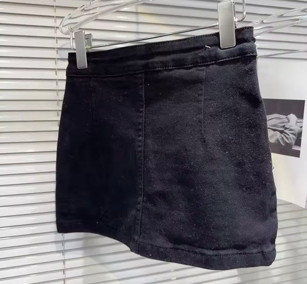 Women Sexy Fashion Color Denim Skirt