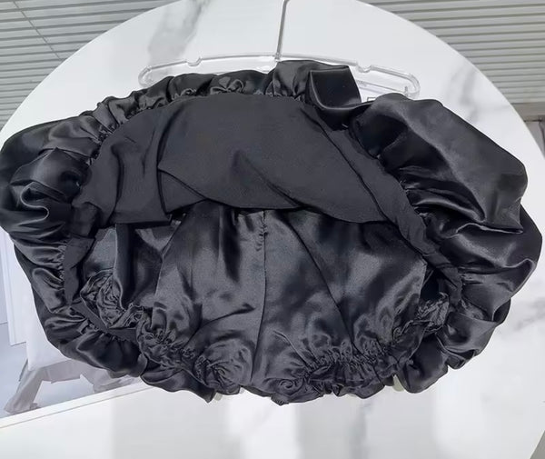 Women Sexy Strapless Corset Two Piece Bubble Skirt Set