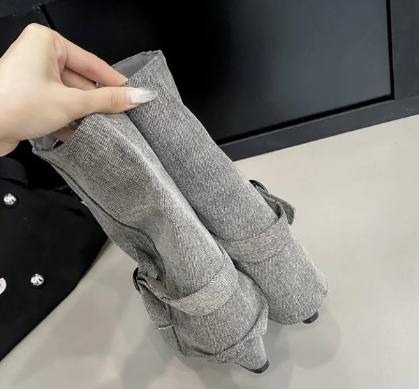 Women Buckled Fashion Platform Ankle Boots