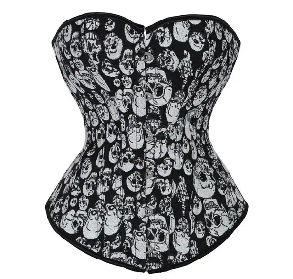 Women Strapless Halloween Print Fashion Corset Top