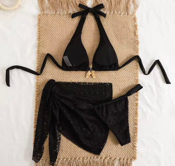 Women Sexy Starfish Halter Bikini Cover Up Set