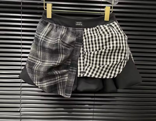 Women Sexy Fashion Plaid Checkered Skirt
