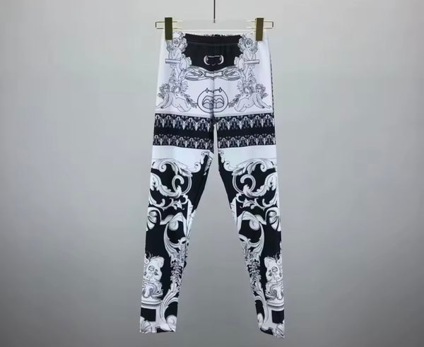 Women Sleeveless Printed Crop Two Piece Fashion Pant Set