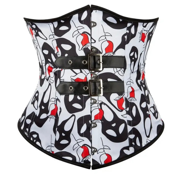 Women Strapless Halloween Print Fashion Corset Top