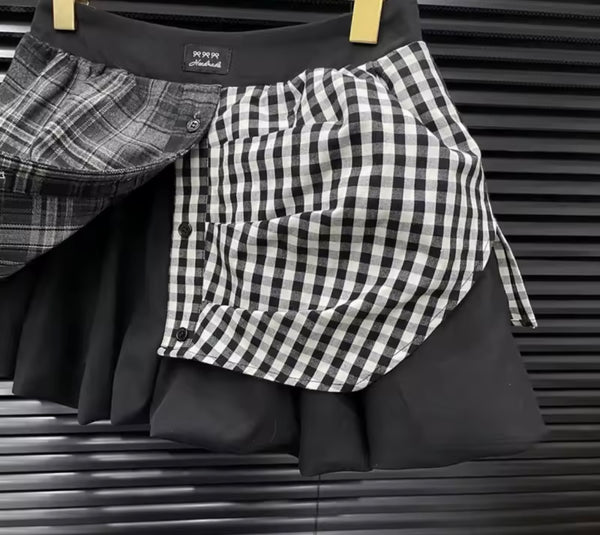 Women Sexy Fashion Plaid Checkered Skirt