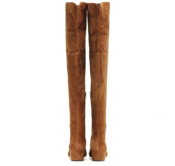 Women Fashion Color Suede Over The Knee Boots
