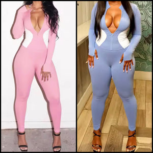 Women Zip Up Full Sleeve Fashion Tracksuit Two Piece Pant Set