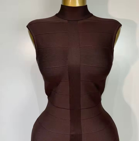Women Sexy Sleeveless Bandage Maxi Dress