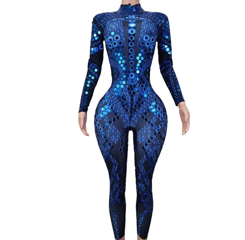 Women Color Metallic Full Sleeve Fashion Jumpsuit