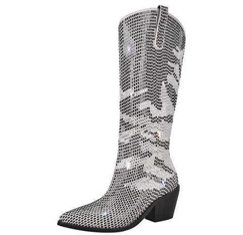 Women Bling Fashion Western Boots