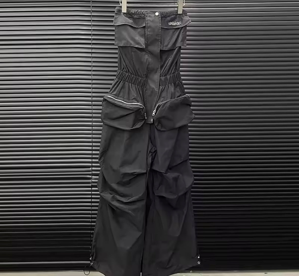 Women Fashion Strapless Cargo Jumpsuit