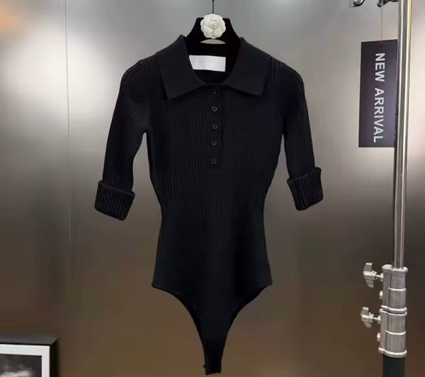 Women Ribbed Short Sleeve Bodysuit Two Piece Feet In Pant Set
