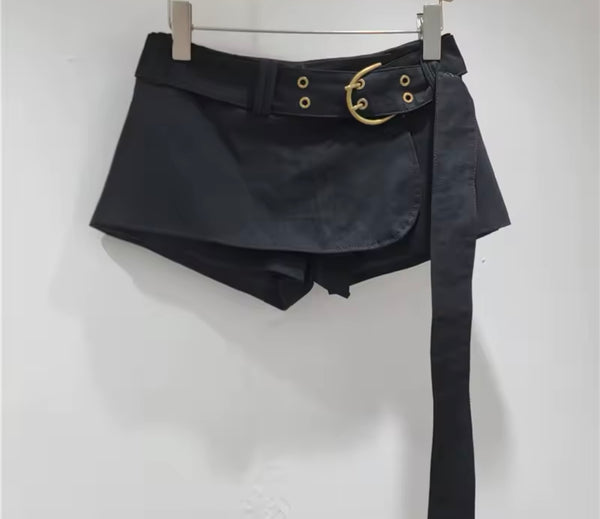 Women Sexy Fashion Belted Wrap Shorts