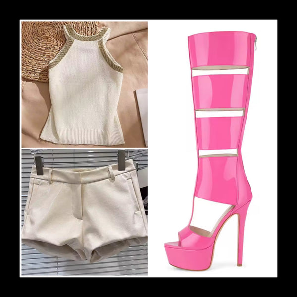 Women Beaded Bling Sleeveless Fashion Top