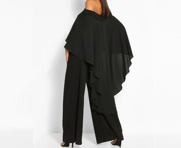 Women Off The Shoulder Mesh Patchwork Full Sleeve Jumpsuit