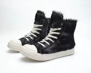 Women Fashion Mohair Lace Up Ankle/Low Sneakers