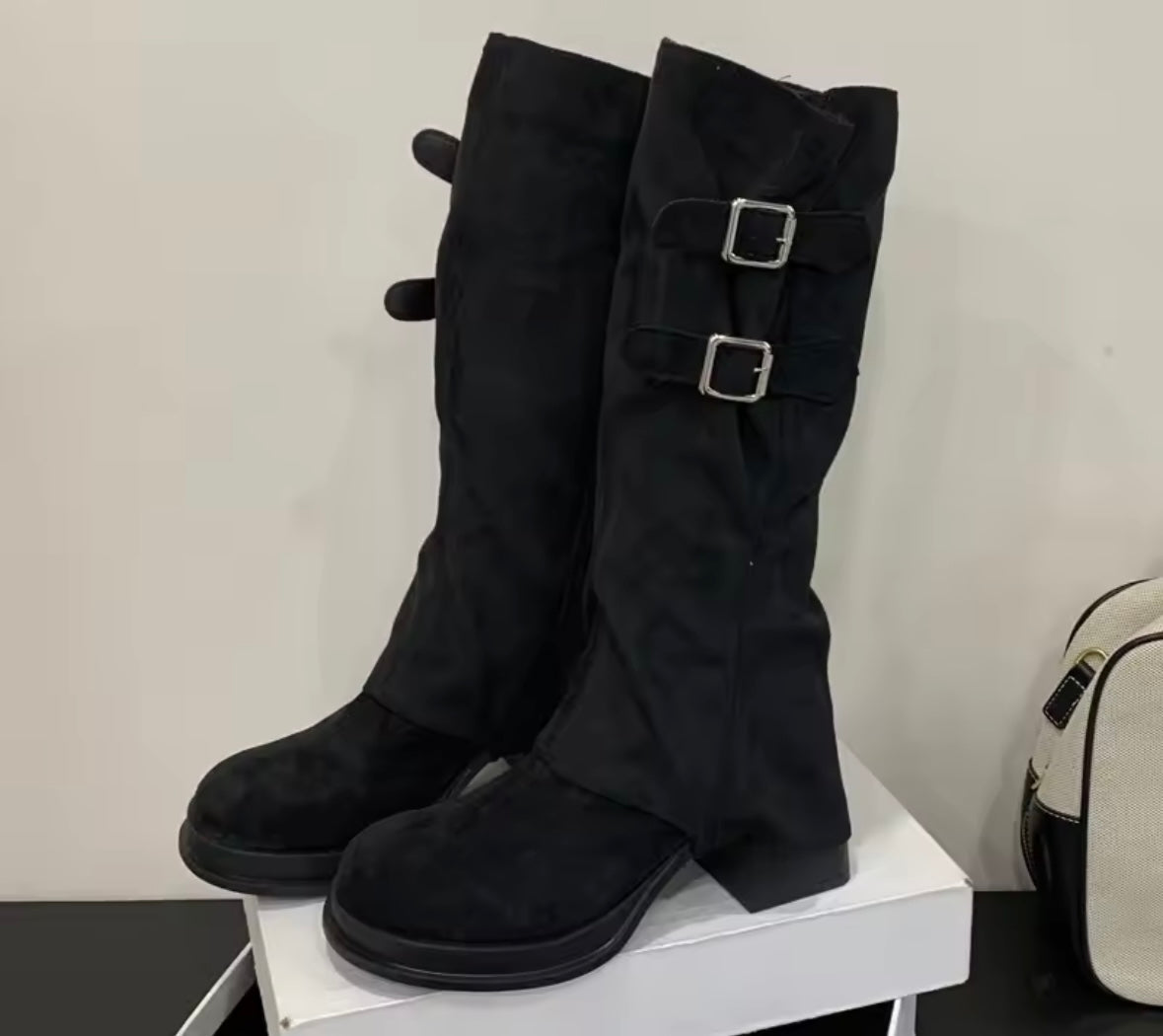 Women Suede Detachable Round Toe Fashion Knee/Ankle Boots