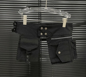 Women Fashion Cargo Buckled Skirt