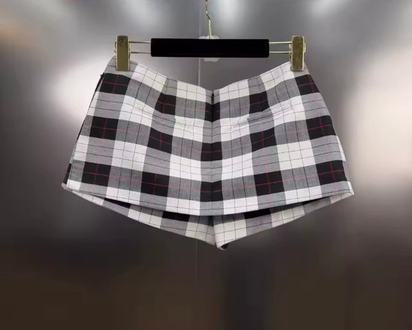 Women Sexy Fashion Plaid Wrap Skirt