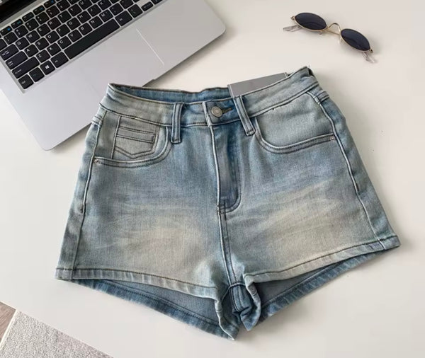 Women Color Fashion Denim Shorts