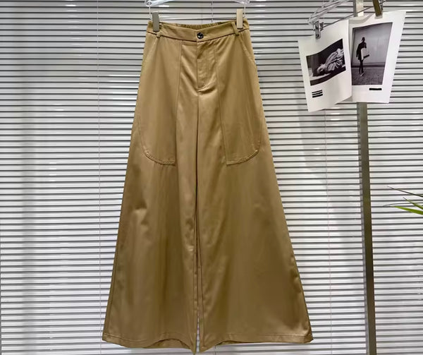 Women Button Up Sleeveless Vest Two Piece Wide Leg Pant Set