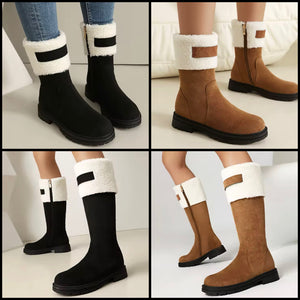 Women Wool Suede Fashion Ankle/Mid Calf Flat Boots