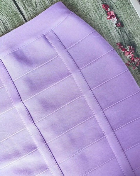 Women Sexy Fashion Lavender Bandage Skirt